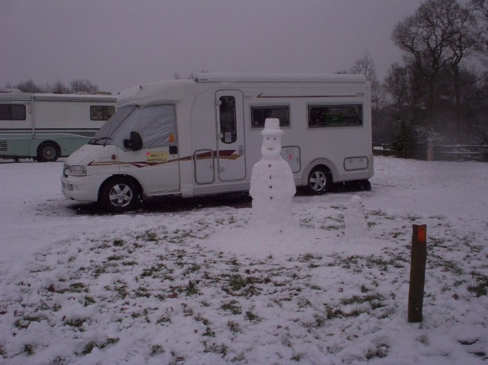 Camping Snowman Style